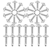 Garneck 100 Tornillos Autorroscantes de Acero al Carbono para Chapa Metálica, Cabeza Plana, 4.2x19 Mm, Autoperforantes sin Necesidad de Taladro, Uso Industrial y Decoración Hogar