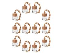Garneck 12 Botellas Difusoras de Aromaterapia para Coche Interior, Vidrio Transparente Diseño Simple y Elegante para Difusión de Fragancia en Oficina y Automóvil