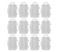 Garneck 12 Cajas de Obsequio Miniatura Tipo Maleta Transparentes para Dulces Organizador Pequeño de Plástico Ruedas Caja de Recuerdos para Bodas y Fiestas Maletín Blanco Pequeño para