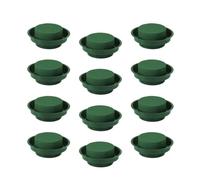 Garneck 12 Piezas Espuma para Arreglos Húmedos Redonda Verde Cuenco de Barro, Ligera y Resistente a Fugas, Adecuado para Decoración Floral en Bodas y Pasillos