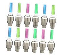 Garneck 12 Piezas Luces de Válvula Impermeables para la Visibilidad Nocturna Bicicletas Motocicletas y Coches Seguridad Aumentada y Larga Duración de Batería