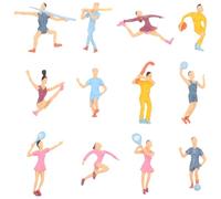 Garneck 12 Piezas Miniaturas de Atletas Simulados Figuras Humanas Decorativas para Maquetas y Proyectos Escolares Accesorios para Paisajes Casa Escala