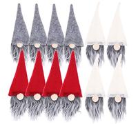 Garneck 12piezas Funda Navideña para Botella de Vino Unidades Forma de Enano Color Rojo para Decoración de Fiestas de Navidad