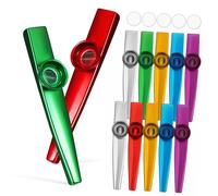 Garneck 12piezas Kazoo De Metal Trompeta Kazoo Para Adultos Principiantes Instrumento Para Práctica Musical