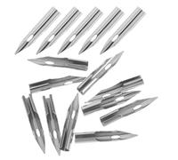 Garneck 15 Piezas Puntas de Repuesto para Pluma Estilográfica, Plumillas de Inmersión de Metal 0,28mm Plata, para Caligrafía y Firma, Escritura Suave y Líneas Nítidas