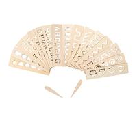 GARNECK 16Pcs Stencils Stencils Stencils Stencils Kit para Niños Número de Madera Y Alfabeto Letra Dibujo Pintura Plantilla Plantilla para Scrapbookin Montessori Arts Crafts