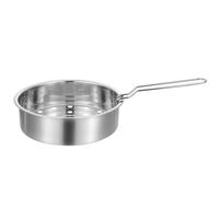 Garneck 1pieza Vaporera de Acero Inoxidable con Asa Única Rejilla Grande Perforada para Olla Eléctrica Diseño Multifunción para Cocinar al Vapor y Colar Alimentos Compatible con Cocina
