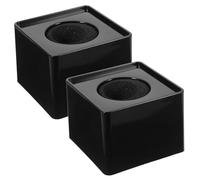 Garneck 2 Micrófonos para Reportaje Logotipo de Estación y Soporte Amortiguador, Diseño Cuadrado de ABS, Fácil de Transportar para Reportajes Profesionales