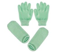 Garneck 2 Pares de Guantes de Gel para Pies Exfoliantes E Hidratantes Tejido Ligero para Cuidado en Spa y Uso en Casa