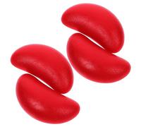 Garneck 2 Pares de Mini Copas de Adivinación Feng Shui en Plástico Color Vino Tinto, Copas Sagradas Taoístas y Budistas para Rituales y Decoración Espiritual Hogar