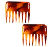 Garneck 2 Peines Retro de Dientes Anchos para Peluquería Peines Grandes para Corte de Pelo Diseño Resistente y Ligero Ideales para Peinados Tupé y Volumen Lateral Masajean Cuero