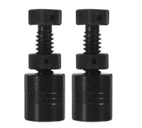 Garneck 2 Piezas Almohadilla para Gato de Tornillo de Acero Negro Capacidad de 3t, Diseño de Cabeza Plana que Previene Resbalones, Soporte Ajustable Adecuado para Maquinaria Pesada
