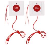 Garneck 2 Piezas Botón Sos para Personas Mayores con Cuerda de Emergencia Fácil Instalación Pared Prevención de Falsas Alarmas Sistema de Alerta Inmediata para Ancianos de Unidades