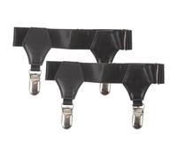 Garneck 2 piezas Clip Antideslizante para Medias y Calcetines Tirante Cómodo para Hombre y Mujer Sujetador Práctico para Evitar Deslizamientos de Negro