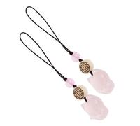 Garneck 2 Piezas Colgante Llavero Rosa de Jade y Cuerda para Llaves | Adorno Multifuncional, Estilo Lindo y Elegante, Adecuado para Cumpleaños y Fiestas, Detalle Decorativo