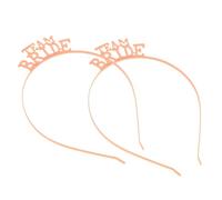 Garneck 2 Piezas Diadema Nupcial Metálica Rosa Dorado Tocado para Novia y Fiesta Accesorio para Cabello Versátil Compatible Cabello Corto y Largo Diseño Creativo de Letras