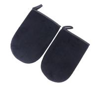 Garneck 2 Piezas Guantes Aplicadores Autobronceador Doble Cara para Loción de Autobronceado Material Flexible Negro para Aplicación Uniforme Manchas
