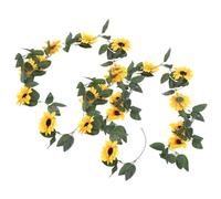 Garneck 2 Piezas Guirnalda de Enredadera de Girasol Artificial Decoración Lifelike para Fiesta Tropical y Hogar de Ligera y Colorida para Patio y Jardín