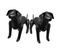 Garneck 2 Piezas Juguetes Inflables para Perros Mascota Pequeño Decorativo Cachorro Largo Animales De Juguete Estatuilla De Perro Llena De Aire Miniatura Modelo Black De Polivinilo