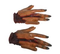 Garneck 2 Piezas Manos Falsas Halloween Realistas Reutilizables Decoración Terrorífica para Fiesta Accesorios de Casa Cosplay Zombie