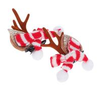 Garneck 2 Piezas Pinzas Pelo Forma de Asta de Reno Navideño, Accesorios Flexibles y Cómodos de Abs para Sesiones de Fotos y Ocasiones Obsequios