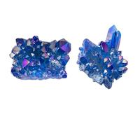 Garneck 2 Piezas Racimo de Cristal Azul Natural para Decoración y Exhibición de Joyas, Piedra de Cristal para Manualidades y Coleccionismo en Obras de Arte