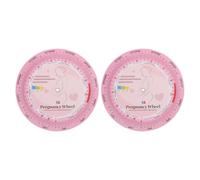 Garneck 2 Piezas Rueda de Embarazo en Papel para Monitoreo del Desarrollo Solución Analógica, Adecuado para Médicos y Parteras Embarazo