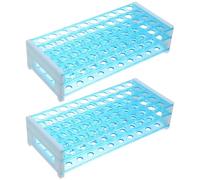 Garneck 2 piezas Soporte para Tubos de Ensayo de Plástico Resistente Gradilla Desmontable con Posiciones Organizador Práctico para Laboratorio y Centro de Investigación Científica