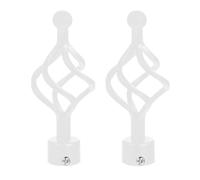 Garneck 2 Piezas Tapones de Cabeza para Barra de Cortina Decorativos de Hierro en Espiral Finales para Barra de Cortina de Color Claro de Ventana Uso en Hogar y Habitación