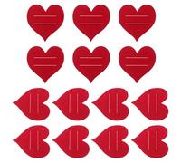 Garneck 20 Fundas para Cubiertos de Fieltro Rojo Diseño de Corazón, Bolsillos Porta Cubiertos para Boda y San Valentín, Juego de 20 Piezas, Decoración Mesa Romántica para Fiesta