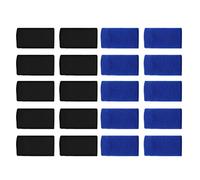Garneck 20 Piezas Mangas Protectoras para Los Dedos Abrazaderas Elásticas Transpirables para Los Dedos Mangas para Los Dedos para Nudillos Deportivos Evitan Callos (10 Piezas Negras + 10 Piezas Azules)