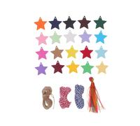 Garneck 200 Etiquetas De Papel Con Forma De Estrella Para Navidad Con Cuerda De Arte Manual