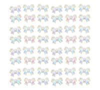 Garneck 200 Piezas Adornos de Uñas Lazos Iridiscentes 3D Resina Mini Joyas para Manicura DIY Decoración Uñas Bodas Halloween Navidad San Valentín Accesorios