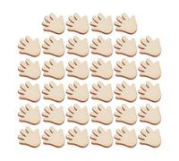 Garneck 200 Piezas Mano de Madera sin Pintar para Manualidades DIY Forma Ergonómica y Diseño Rústico, Ideales para Decoración y Modelos Educativos