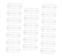 Garneck 20piezas Cajas Dispensadoras Transparentes de Plástico Mini Redondas Tapa Organizador de Almacenamiento para Pequeñas Joyas y Cuentas