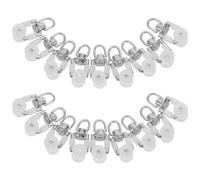 Garneck 20piezas Poleas Deslizantes para Rieles de Cortina Ganchos para Rodillos de Riel Rodillo de Rueda Guía para Techo y Pared Accesorios de Polea Silenciosa