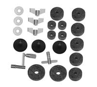 Garneck 23piezas Accesorios Repuesto Platillos Tubos Soporte Platillos Almohadillas Fieltro Tornillos Almohadillas Soporte Fieltro Accesorio Batería