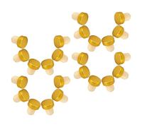 Garneck 24 Piezas Tapa de Corcho para Botella de Vino Tapones de Polímero con Aro de Aluminio Dorado Selladores Reutilizables para Botellas de Vidrio Preservación Mejorada para