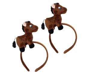 Garneck 2piezas Accesorios el Cabello del Año del Caballo Diadema de Fiesta de Caballos Diadema de Maquillaje para Cosplay de Año de Animales Divertidas para Fotos de Disfraz
