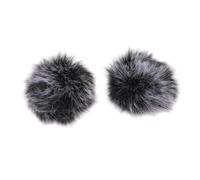 Garneck 2piezas Funda De Felpa Prueba De Viento Para Micrófono Antisalpicaduras Para Ktv Negro y