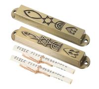 Garneck 2piezas Mezuzá De Metal Judaica Símbolos Judíos Decoración Hogar Adorno Religioso Puerta Entrada