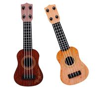 Garneck 2piezas Mini Ukelele Juguete Musical para De Guitarra Simulada para Educación Temprana y Reuniones Familiares Colores Amarillo y Marrón