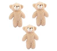 Garneck 3 Piezas Llavero De Peluche Colgantes De Animales De Peluche Colgantes Clave Oso De Peluche Llaveros Colgantes Encantos del Llavero Osito De Peluche Beige Algodón