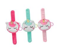 Garneck 3 pulseras de unicornio para bolsas de fiesta, ligeras, cómodas, para almacenamiento de dinero, bandas seguras de dibujos animados para niños