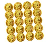 Garneck 300 Piezas Juguetes de de Fiesta Piratas de recompensa para doblones Piratas Jugar Dinero Pirata el plastico Dorado