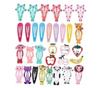 Garneck 30Piezas Clips De Cabello Para Niñas Barretas De Animales y Horquillas Coloridas Para Peinados Infantiles Accesorios Para Niñas