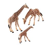 Garneck 3pcs Modelo De Jirafa Peluche y Pequeño Juguete Infantil De Simulación Decoración para Hogar y Oficina