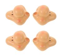 Garneck 4 Caras de Resina para Manualidades, Adorno Facial y Nariz para Bricolaje, Kit 4 Piezas 54x61 Mm, Expresión Detallada para Decoración de Pascua y San Valentín, Accesorios