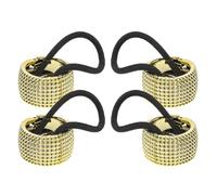 Garneck 4 Coleteros Elásticos Pelo Cuentas Doradas Accesorios para Cabello de Mujer Alta Elasticidad y Resistentes Ideales para Coletas y Cabello Fino o Grueso