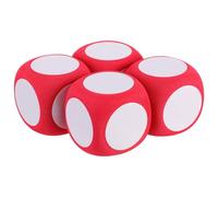 Garneck 4 Dados Grandes de Espuma Roja Jumbo de 2,36 Pulgadas, de Borrado en Seco, para Juegos de Matemáticas en El Aula: Dados DIY para Borrar en Blanco en El Aula.